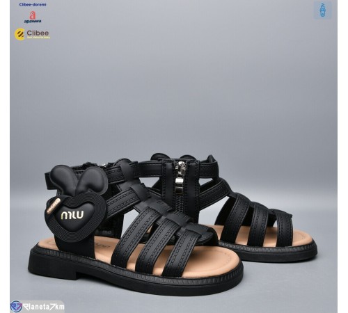 Дитячі босоніжки на літо (6 пар р.26-30) чорний  "BELIES-D"