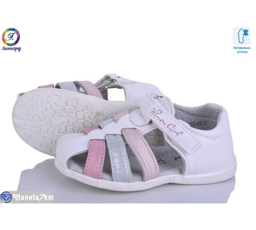 Дитячі босоніжки на літо (6 пар р.21-26) білий  "Леопард"