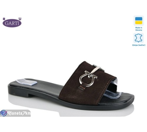 Шлепки жіночі на літо (6 пар р.36-40) коричневий  "Garti"