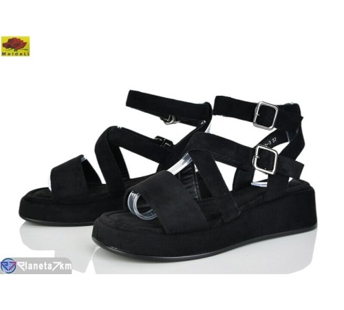 Босоніжки жіночі на літо (8 пар р.36-41) чорний  "Mei De Li"