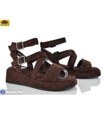 Босоніжки жіночі на літо (8 пар р.36-41) коричневий  "Mei De Li"