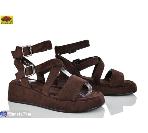 Босоніжки жіночі на літо (8 пар р.36-41) коричневий  "Mei De Li"