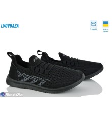 Кросівки чоловічі на літо (6 пар р.41-45) чорний  "LEOBAZA"