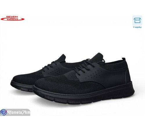 Кросівки чоловічі на літо (8 пар р.41-45) чорний  "Seven"