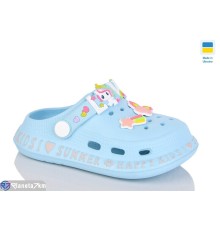 Кроки дитячі на літо (6 пар р.25-30) блакитний  "MURMUR"