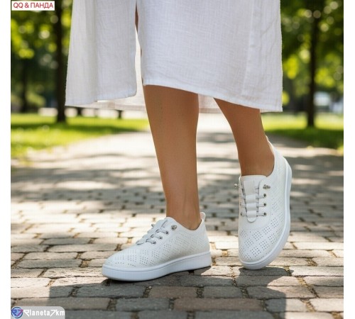 Кросівки жіночі на літо (8 пар р.36-41) білий  "QQ&Панда"