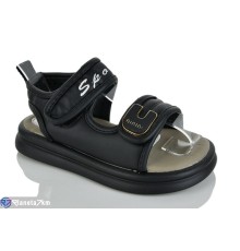 Дитячі босоніжки на літо (8 пар р.26-31) чорний  "Lilin"