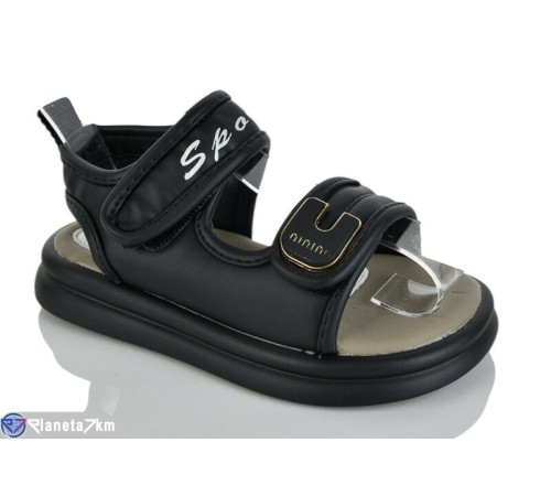 Дитячі босоніжки на літо (8 пар р.26-31) чорний  "Lilin"