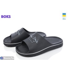 Шлепки чоловічі на літо (8 пар р.40-45) чорний  "Roks"