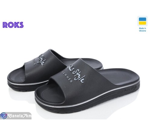 Шлепки чоловічі на літо (8 пар р.40-45) чорний  "Roks"