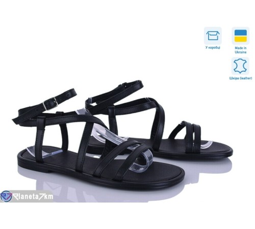 Босоніжки жіночі на літо (6 пар р.36-40) чорний  "Linda"