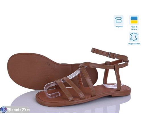 Босоніжки жіночі на літо (6 пар р.36-40) коричневий  "Linda"