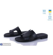 Шлепки жіночі на літо (6 пар р.36-40) чорний  "Linda"