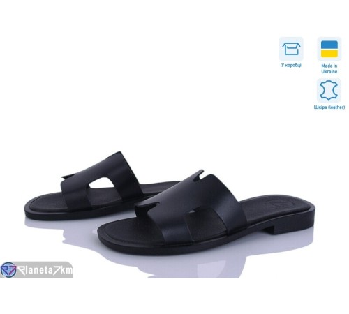 Шлепки жіночі на літо (6 пар р.36-40) чорний  "Linda"