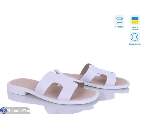 Шлепки жіночі на літо (6 пар р.36-40) білий  "Linda"