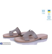 Шлепки жіночі на літо (6 пар р.36-40) коричневий  "Linda"