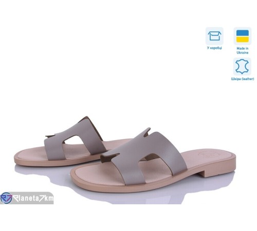 Шлепки жіночі на літо (6 пар р.36-40) коричневий  "Linda"