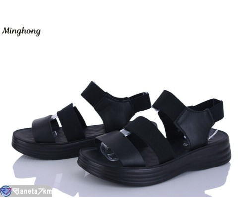 Босоніжки жіночі на літо (8 пар р.37-42) чорний  "HORSE"