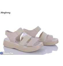 Босоніжки жіночі на літо (8 пар р.37-42) бежевий  "HORSE"