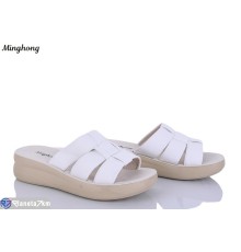 Шлепки жіночі на літо (8 пар р.36-41) білий  "HORSE"