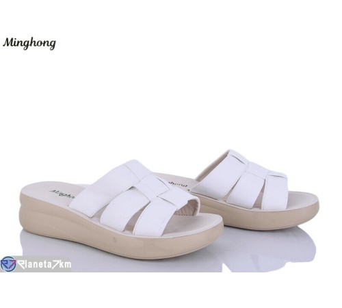 Шлепки жіночі на літо (8 пар р.36-41) білий  "HORSE"