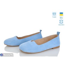 Балетки жіночі на літо (6 пар р.36-40) блакитний  "Linda"