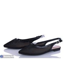 Туфлі жіночі на літо (8 пар р.36-41) чорний  "LOREDANA"