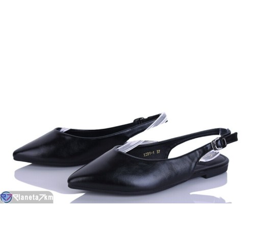 Туфлі жіночі на літо (8 пар р.36-41) чорний  "LOREDANA"