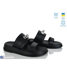 Шлепки жіночі на літо (6 пар р.36-40) чорний  "Linda"