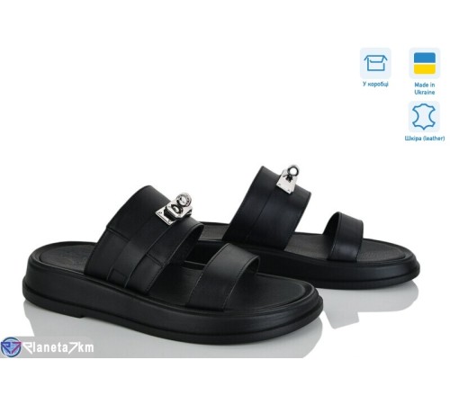 Шлепки жіночі на літо (6 пар р.36-40) чорний  "Linda"