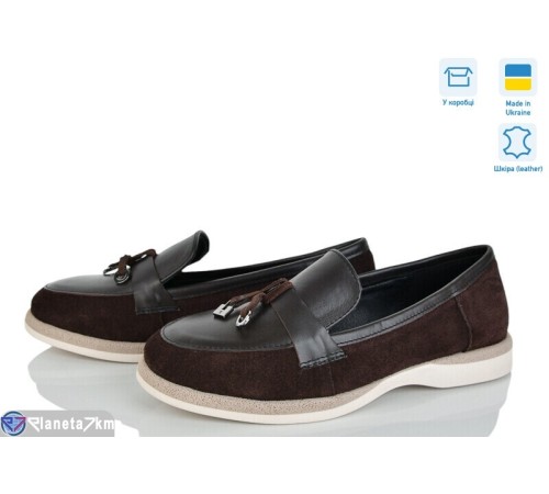 Туфлі жіночі на весну/осінь (8 пар р.36-41) коричневий  "ERIKA"