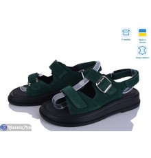 Босоніжки жіночі на літо (6 пар р.36-40) зелений  "Linda"