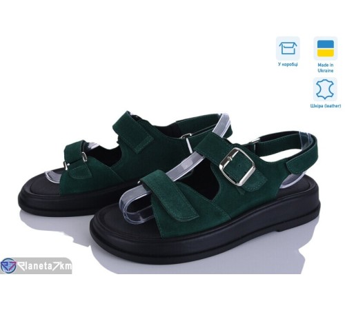 Босоніжки жіночі на літо (6 пар р.36-40) зелений  "Linda"