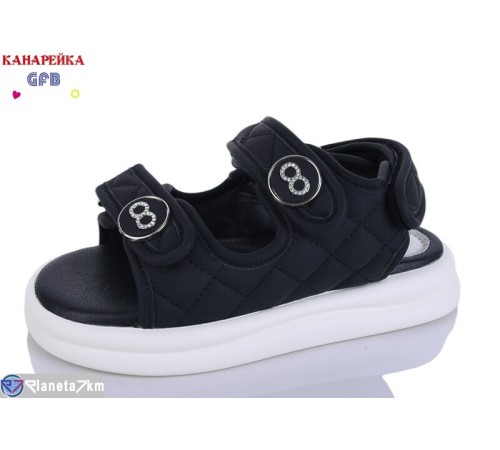 Дитячі босоніжки на літо (8 пар р.28-33) чорний  "GFB-Канарейка"