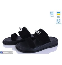 Шлепки жіночі на літо (6 пар р.36-40) чорний  "Linda"