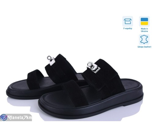 Шлепки жіночі на літо (6 пар р.36-40) чорний  "Linda"