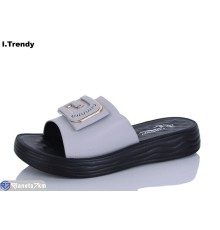 Шлепки жіночі на літо (8 пар р.36-41) сірий  "Trendy"