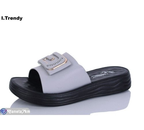 Шлепки жіночі на літо (8 пар р.36-41) сірий  "Trendy"