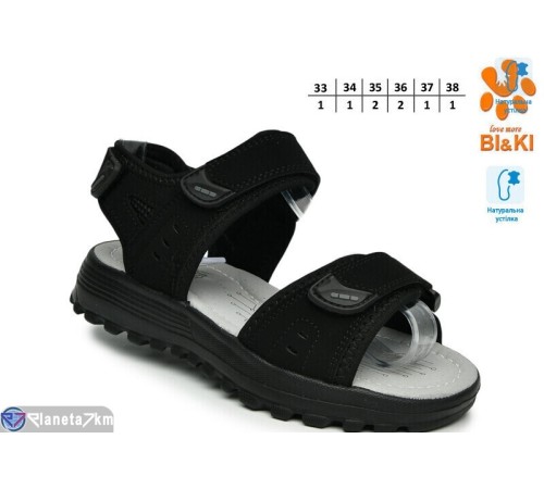 Сандалі дитячі на літо (8 пар р.33-38) чорний  "TOMMY"