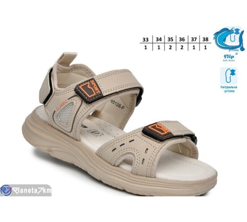 Сандалі дитячі на літо (8 пар р.33-38) бежевий  "TOMMY"