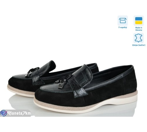 Туфлі жіночі на весну/осінь (8 пар р.36-41) чорний  "ERIKA"