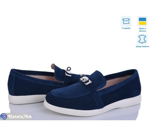 Туфлі жіночі на весну/осінь (6 пар р.36-40) синій  "Linda"