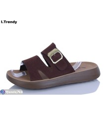 Шлепки жіночі на літо (8 пар р.36-41) коричневий  "Trendy"