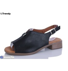 Босоніжки жіночі на літо (8 пар р.37-42) чорний  "Trendy"