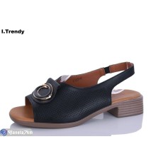 Босоніжки жіночі на літо (8 пар р.37-42) чорний  "Trendy"