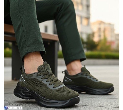 Кросівки чоловічі на весну/осінь (8 пар р.40-45) зелений  "KULIBABA"