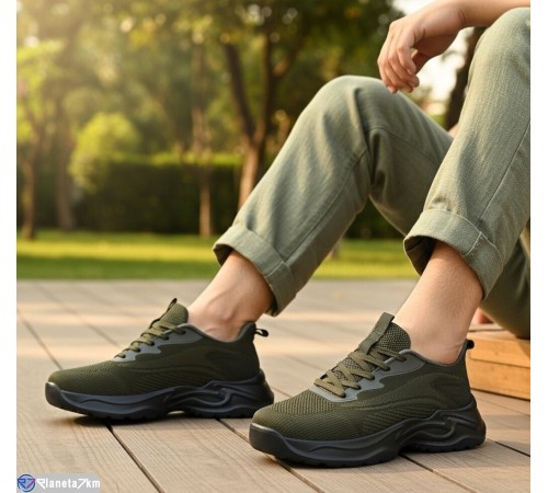 Кросівки чоловічі на весну/осінь (8 пар р.40-45) зелений  "KULIBABA"