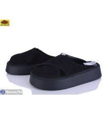 Шлепки жіночі на літо (8 пар р.36-41) чорний  "Mei De Li"