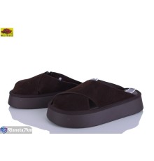 Шлепки жіночі на літо (8 пар р.36-41) коричневий  "Mei De Li"