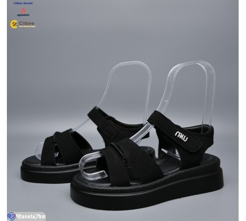 Дитячі босоніжки на літо (6 пар р.32-37) чорний  "BELIES-D"